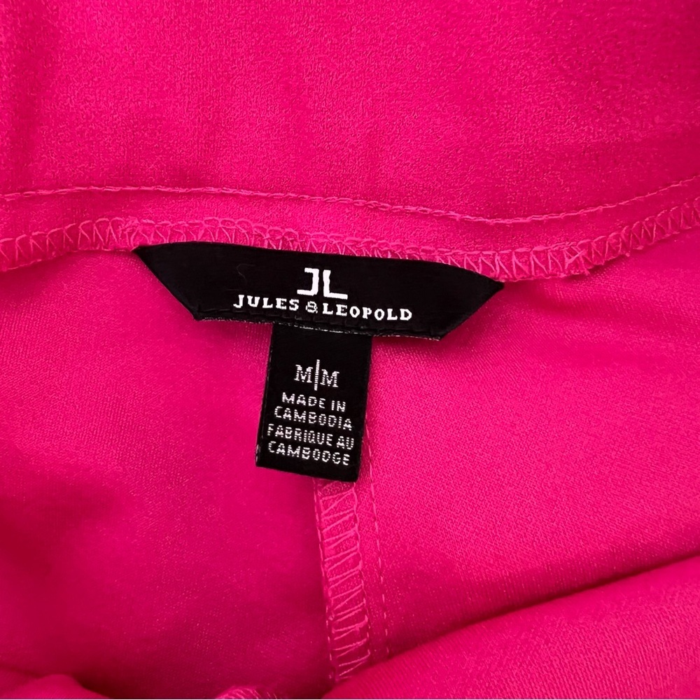 Jules and Leopold pants dressy Vibrant Pink Pants cinch bottom detail - Picture 5 of 7